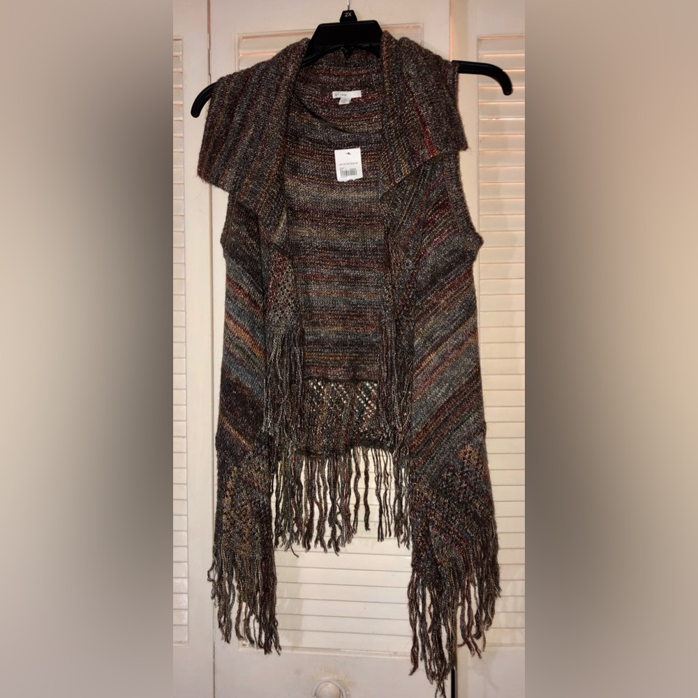 Cato woman’s sweater with fringe size medium NWT